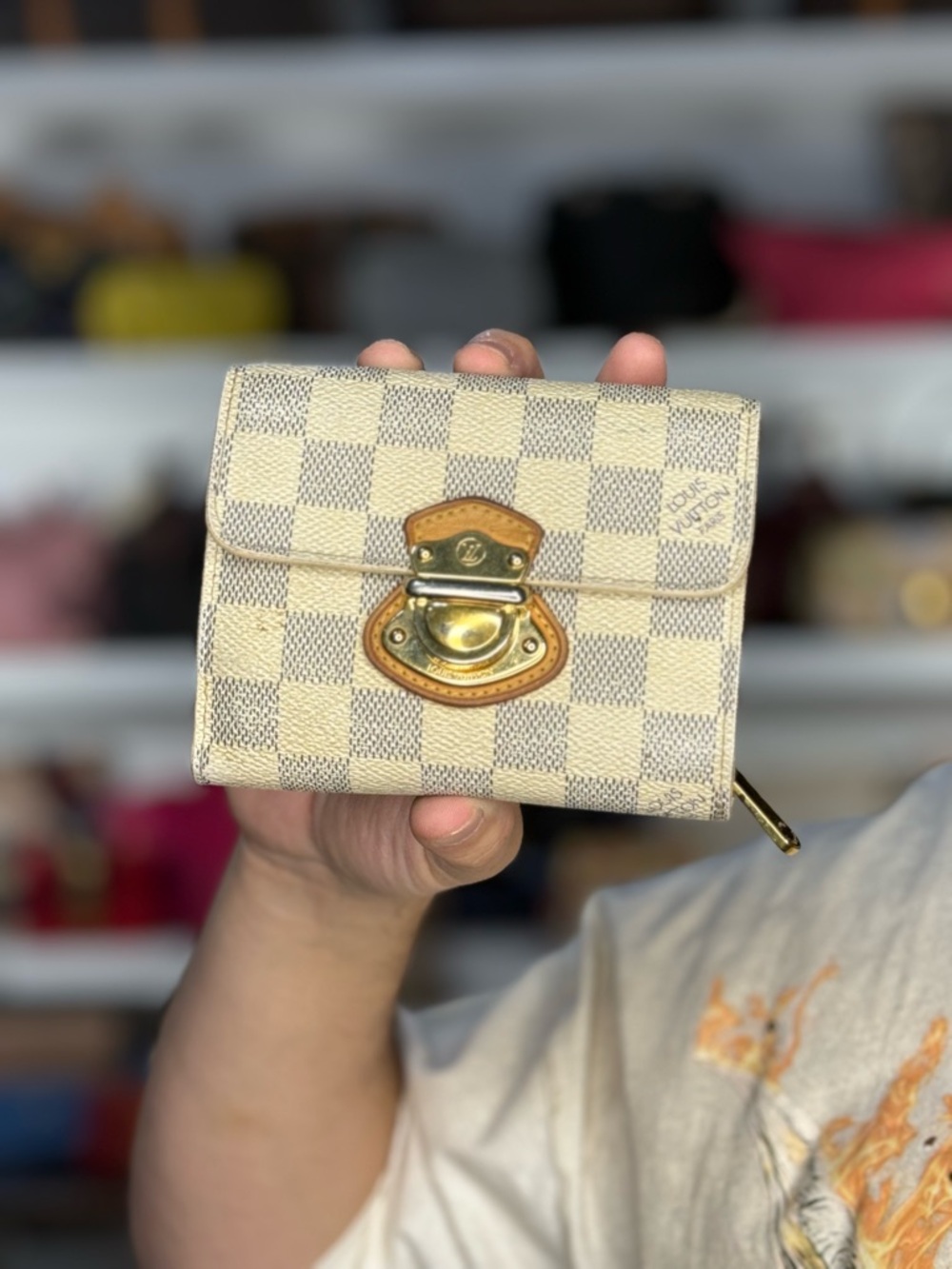 LV DAMIER AZUR WALLET